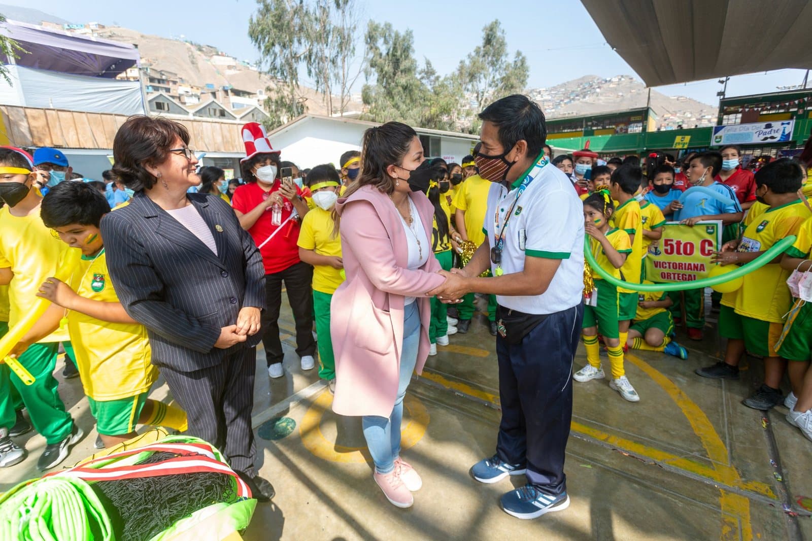 Inauguración de los juegos deportivos escolares en la IE 2047 La Libertad de Comas
